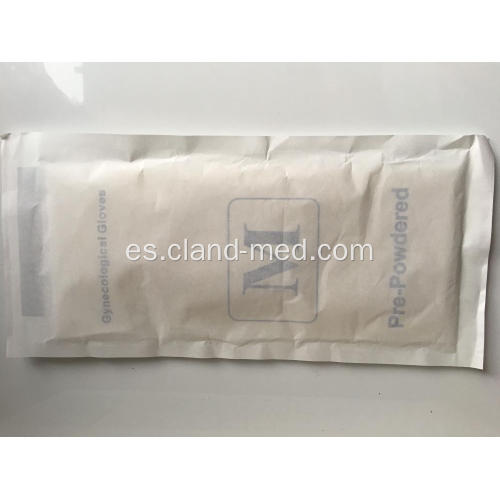 Guantes ginecológicos médicos desechables de látex estéril